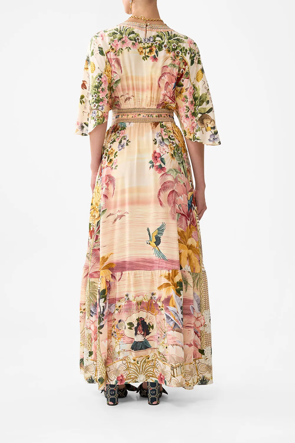 WAISTED DRESS WITH HEM RUFFLE WELCOME TO THE WHITE LOTUS sold by Camilla product image thumbnail 2