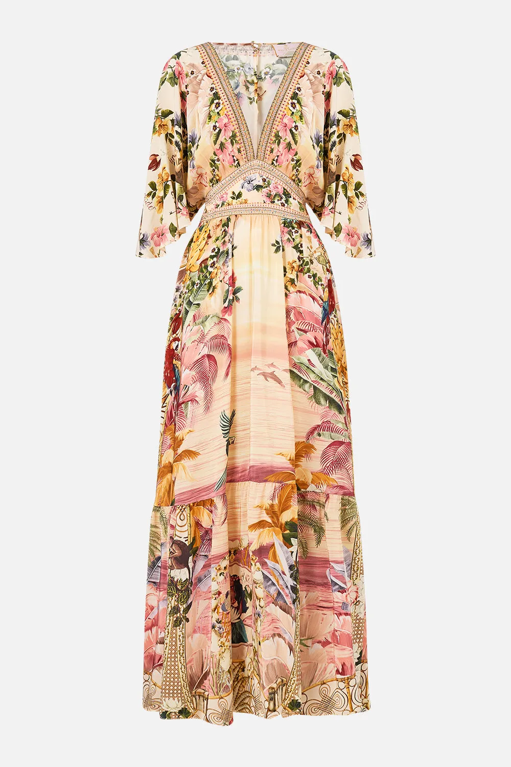 WAISTED DRESS WITH HEM RUFFLE WELCOME TO THE WHITE LOTUS sold by Camilla product image thumbnail 3