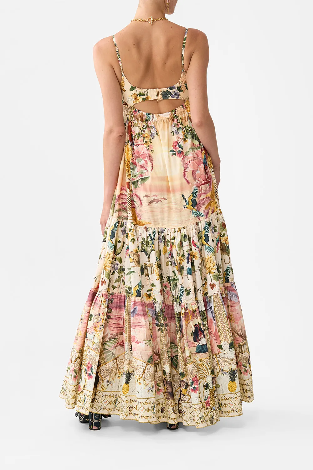 LONG DRESS WITH JERSEY BODICE WELCOME TO THE WHITE LOTUS sold by Camilla product image thumbnail 2