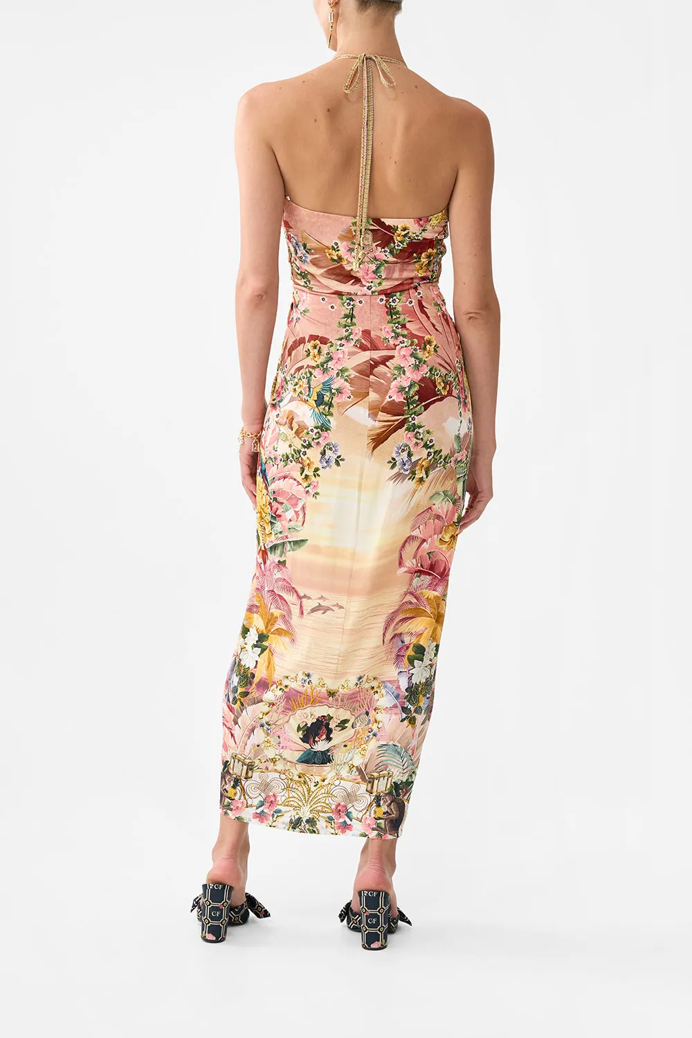 V NECK GATHERED JERSEY DRESS WELCOME TO THE WHITE LOTUS sold by Camilla product image thumbnail 2