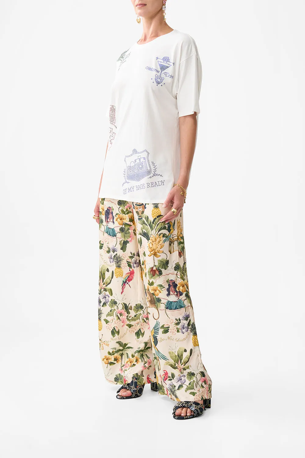 OVERSIZED BAND TEE WELCOME TO THE WHITE LOTUS sold by Camilla product image thumbnail 4