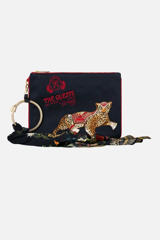 RING SCARF CLUTCH READY FOR MY WELCOME DRINK sold by Camilla