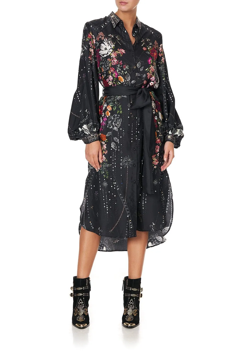 HIGH LOW MIDI SHIRT DRESS TO THE GYPSY sold by Camilla