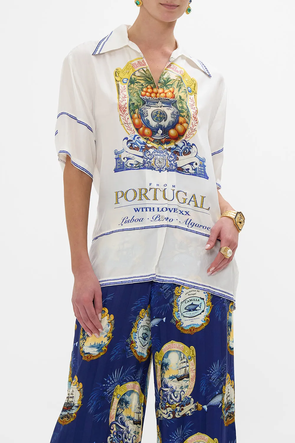 OVERSIZED SHIRT SONG OF SAINT ANTHONY sold by Camilla product image thumbnail 5