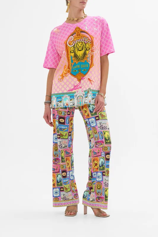 OVERSIZED BAND TEE - PINK/ MULTI SALTY SPLENDOUR sold by Camilla