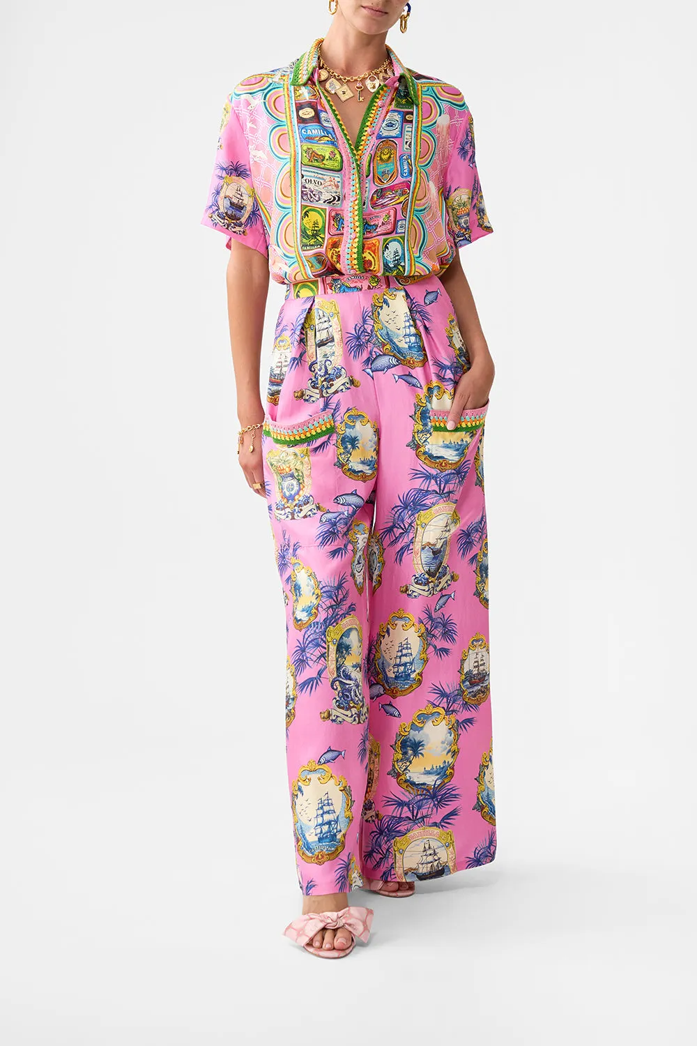 WIDE LEG TROUSER WITH FRONT POCKETS SALTY SPLENDOUR sold by Camilla