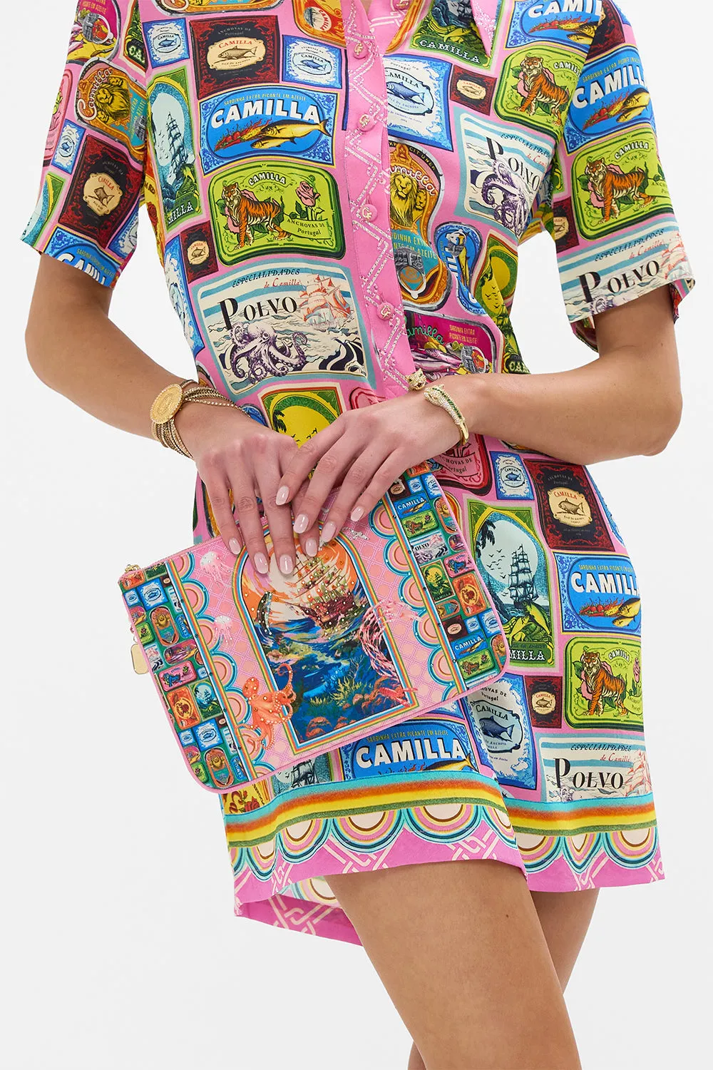 SMALL CANVAS CLUTCH SALTY SPLENDOUR sold by Camilla product image thumbnail 5