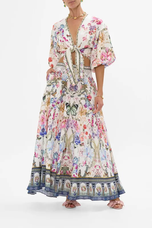 TIE FRONT PUFF SLEEVE TOP MONSERRATE MAGIC sold by Camilla