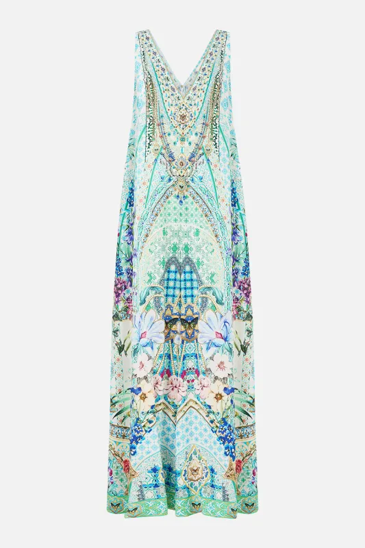 V NECK FLARED JUMPSUIT SUNRISE IN SINTRA sold by Camilla