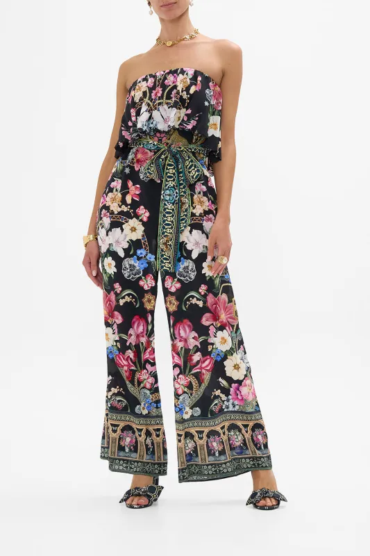 STRAPLESS JUMPSUIT WITH FRILL MIDNIGHT IN MONSERRATE sold by Camilla