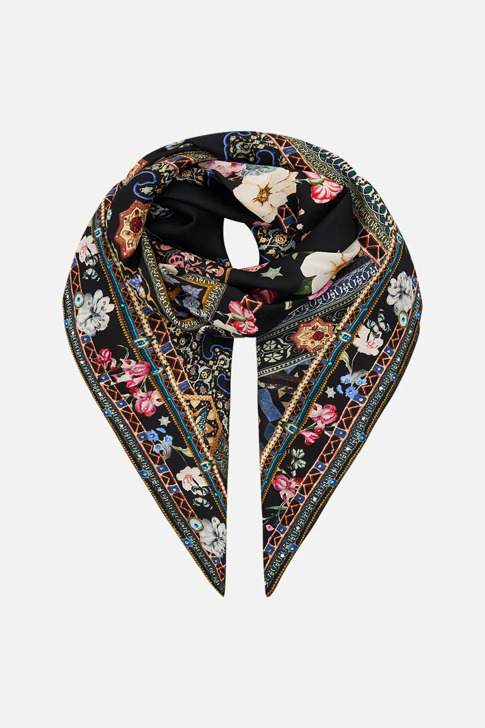 LARGE SQUARE SCARF MIDNIGHT IN MONSERRATE sold by Camilla