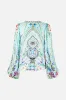 V-NECK BLOUSON SLEEVE BLOUSE SUNRISE IN SINTRA sold by Camilla