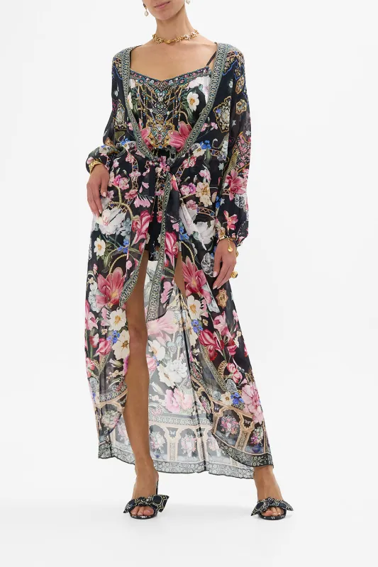 TIE FRONT BLOUSON SLEEVE LAYER MIDNIGHT IN MONSERRATE sold by Camilla