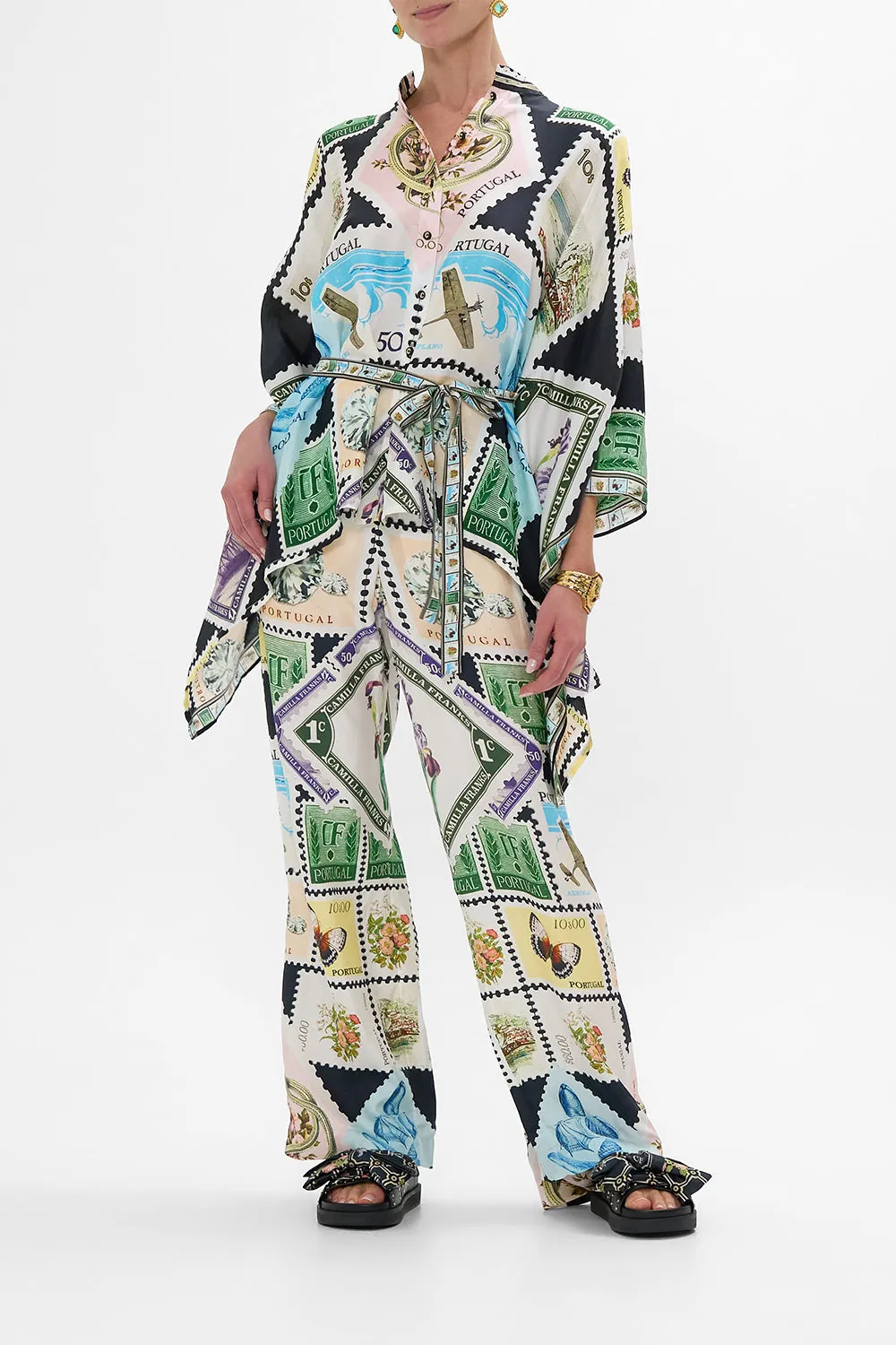 BUTTON THROUGH SCARF BLOUSE MY PORTO PEN PAL sold by Camilla