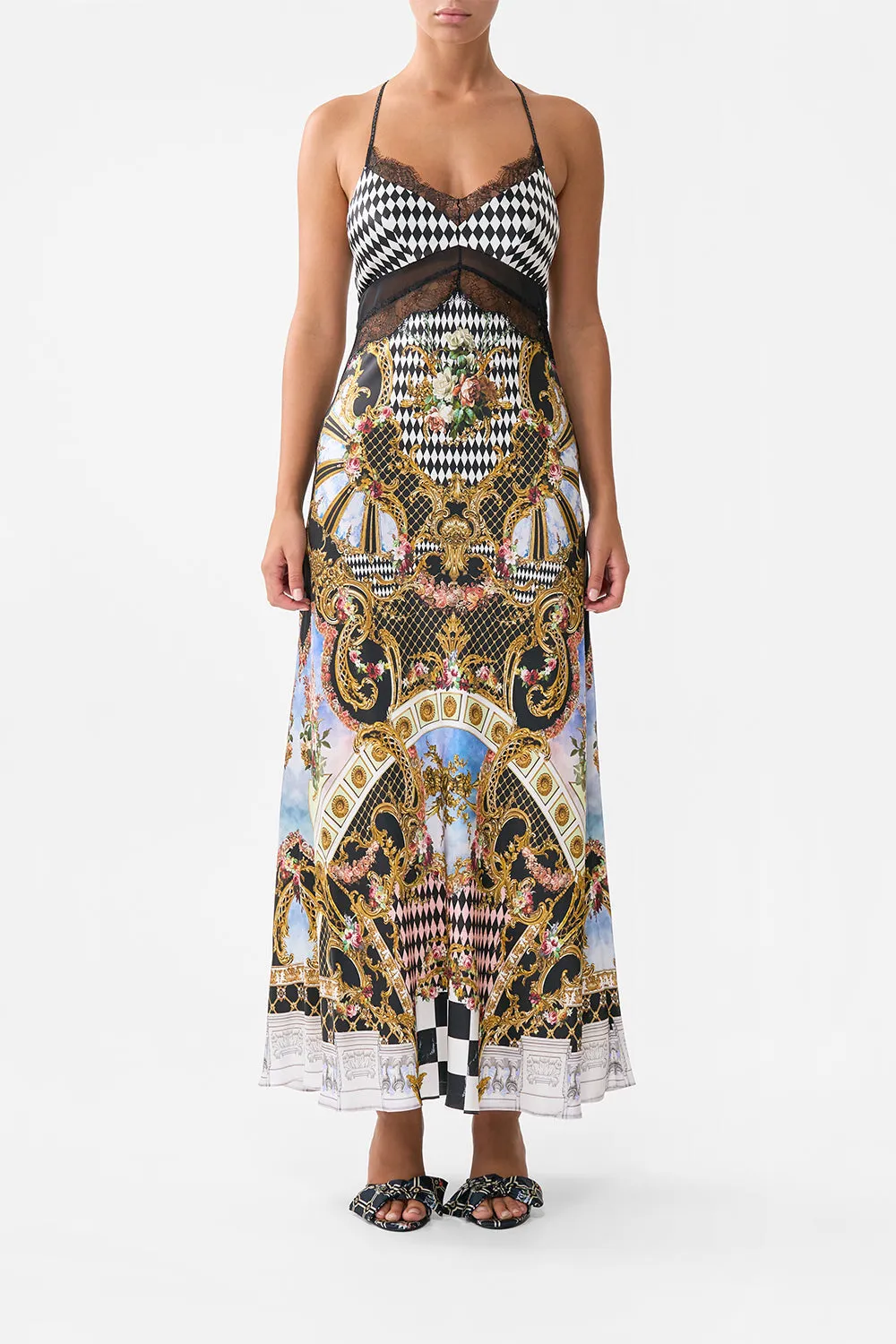 LACE SPLICE BIAS LONG DRESS MONARCHY MANIA sold by Camilla