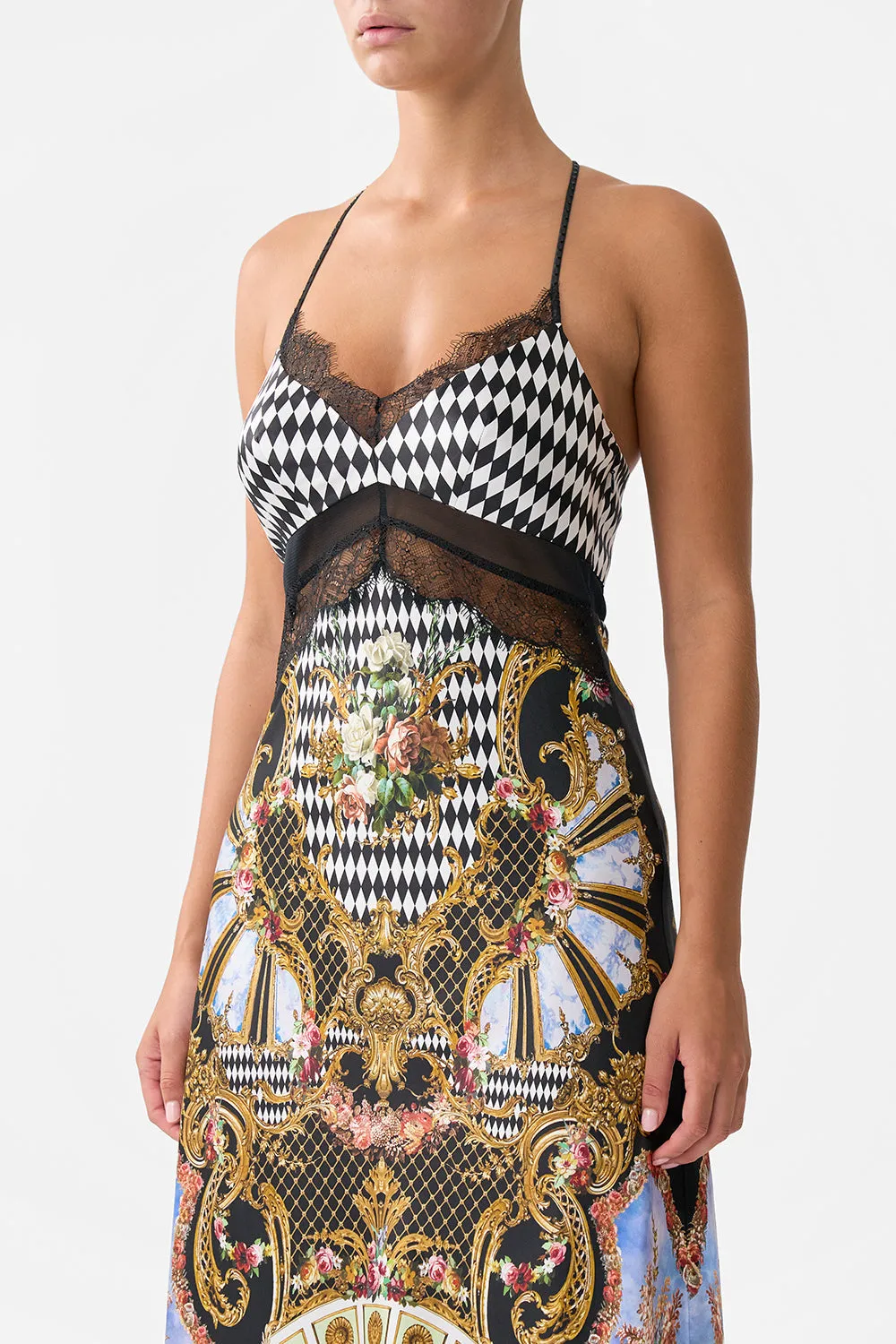 LACE SPLICE BIAS LONG DRESS MONARCHY MANIA sold by Camilla product image thumbnail 5