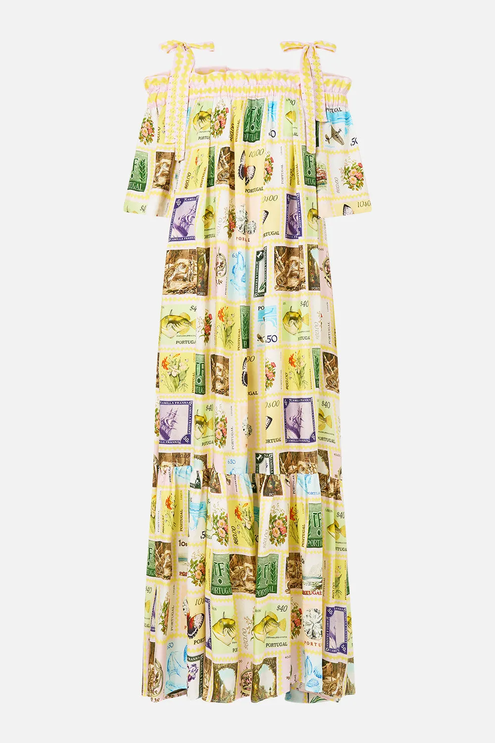 LONG OFF SHOULDER FRILL DRESS WITH STRAPS WITH LOVE FROM LISBON sold by Camilla product image thumbnail 3