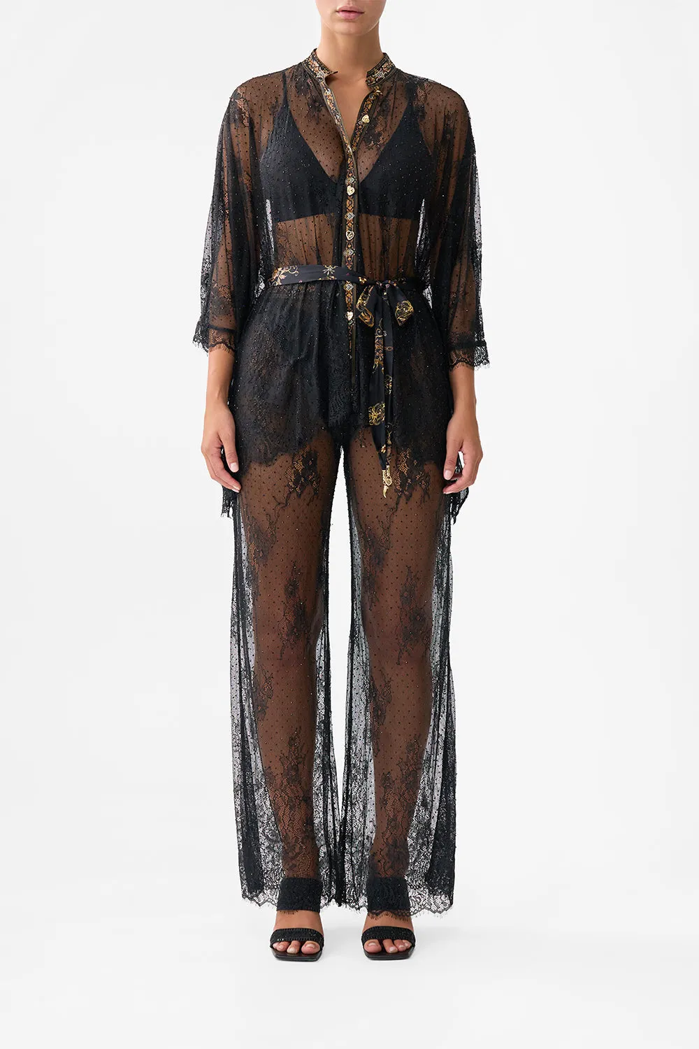 BUTTON THROUGH LACE SCARF BLOUSE SAINTS AND SISTERS sold by Camilla