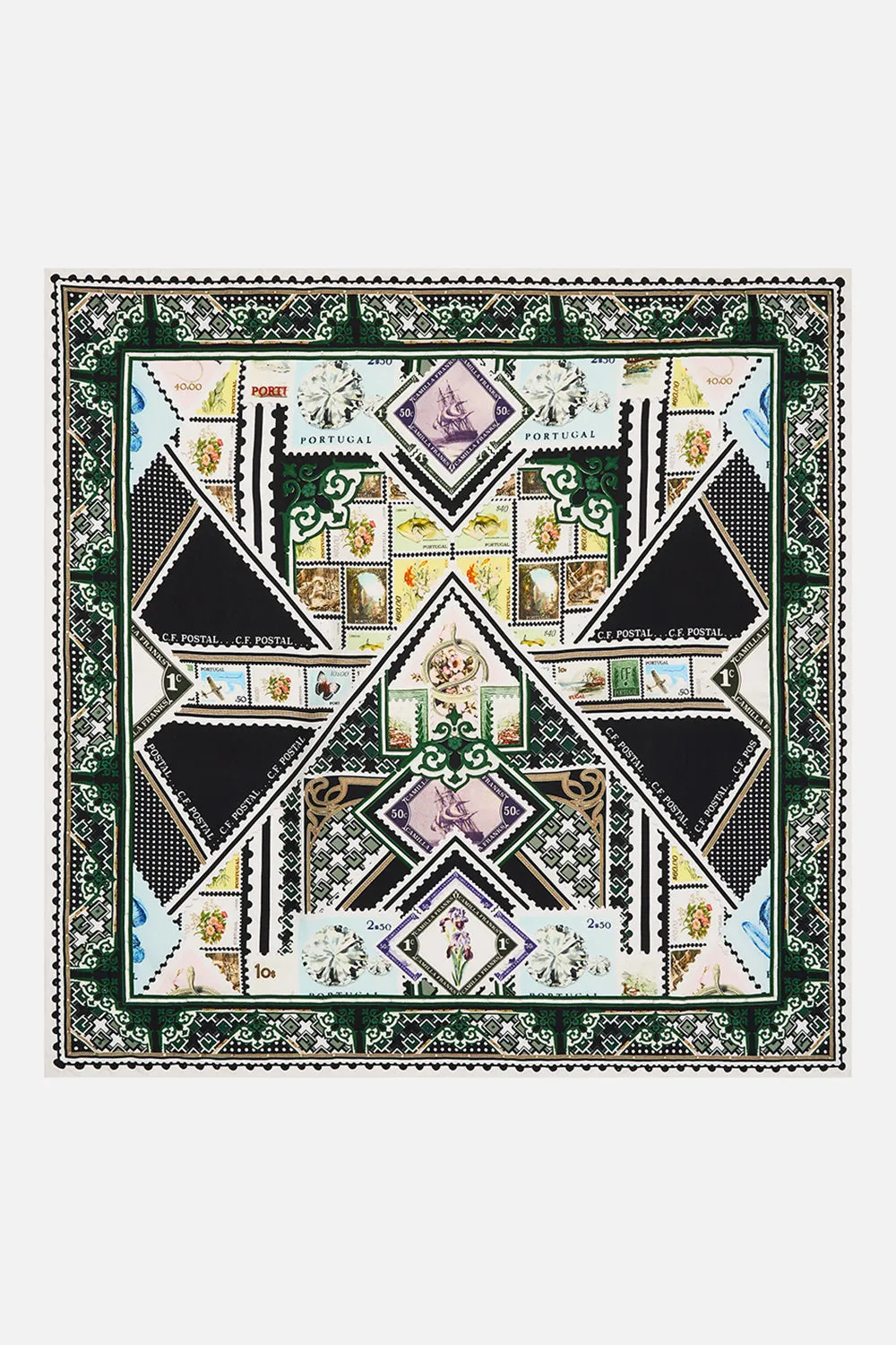 LARGE SQUARE SCARF MY PORTO PEN PAL sold by Camilla product image thumbnail 2