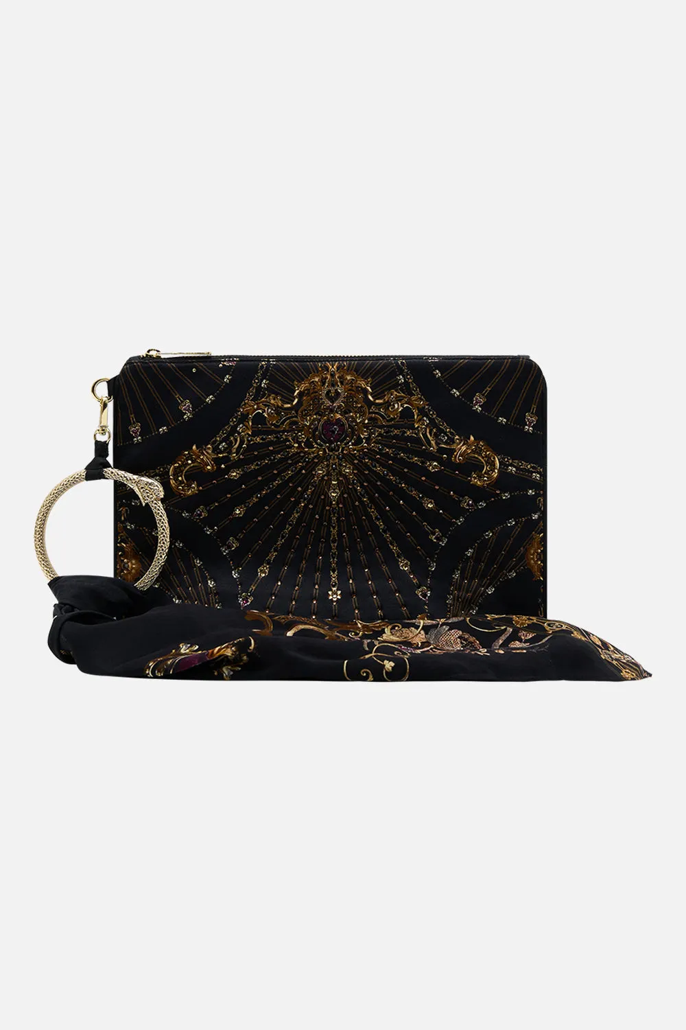 RING SCARF CLUTCH BAROQUE AROUND THE CLOCK sold by Camilla