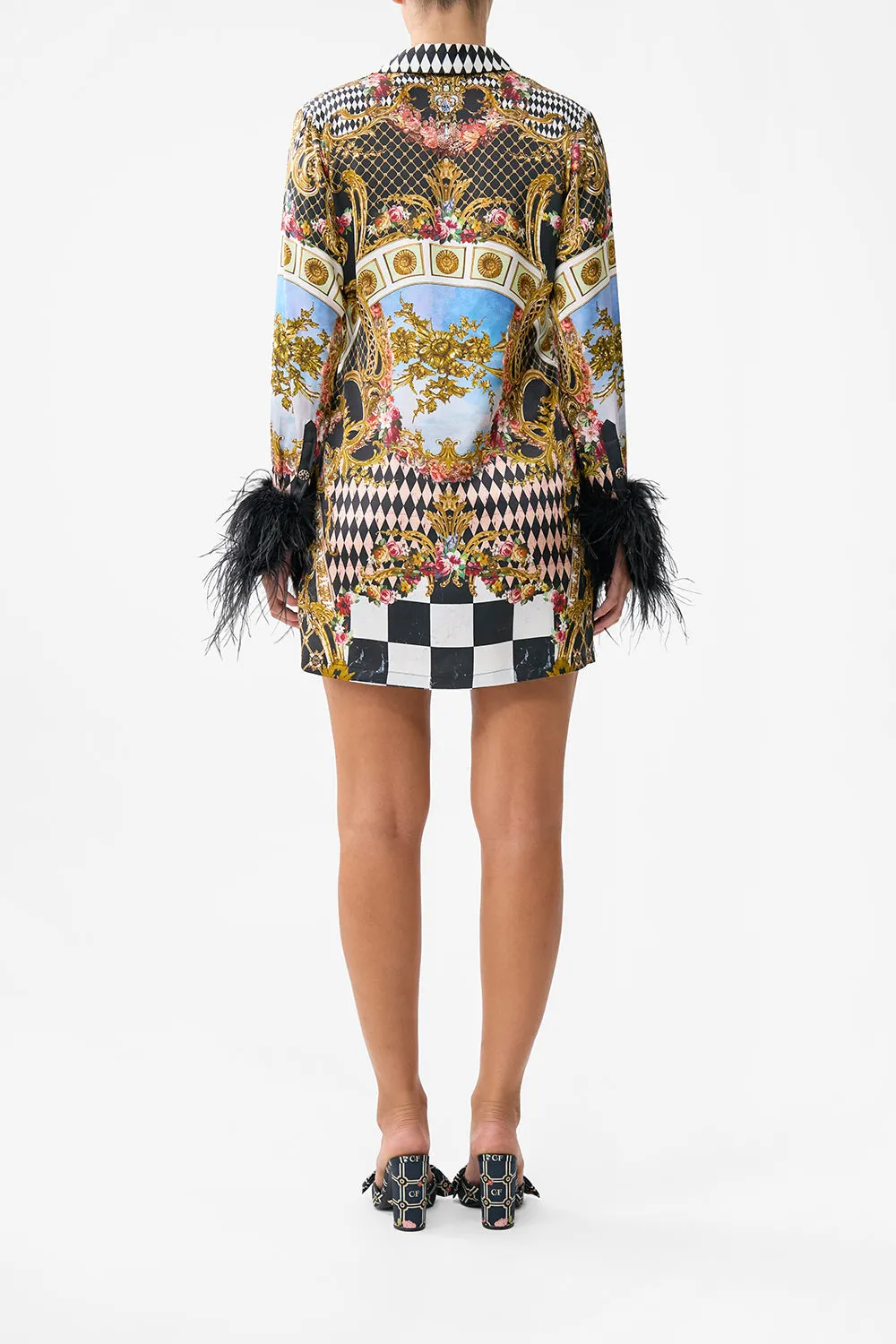 MINI SHIRT DRESS WITH FEATHERS MONARCHY MANIA sold by Camilla product image thumbnail 2