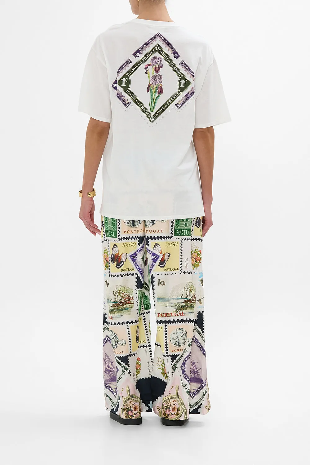 OVERSIZED BAND TEE - WHITE MY PORTO PEN PAL sold by Camilla product image thumbnail 2