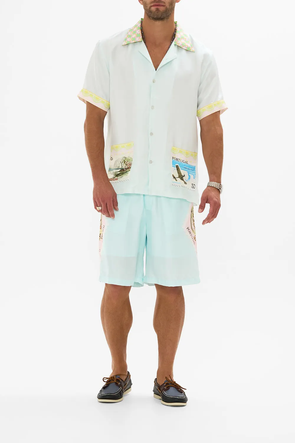 SHORT SLEEVE CABANA SHIRT WITH LOVE FROM LISBON sold by Camilla