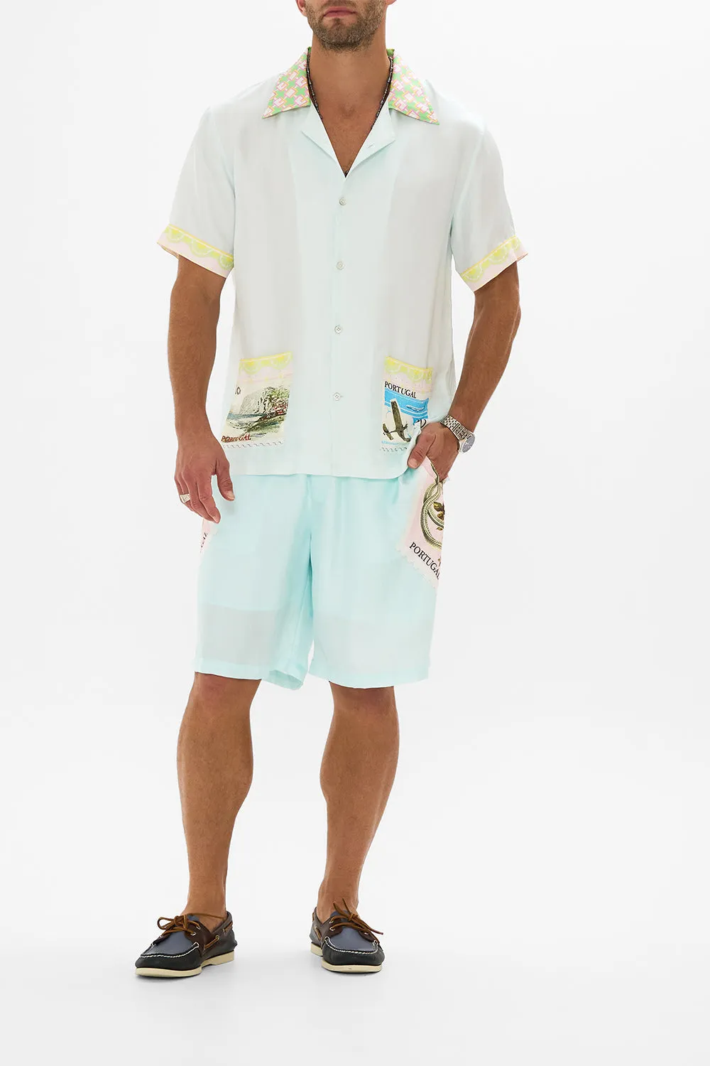 BAGGY MID LENGTH WALK SHORT WITH LOVE FROM LISBON sold by Camilla