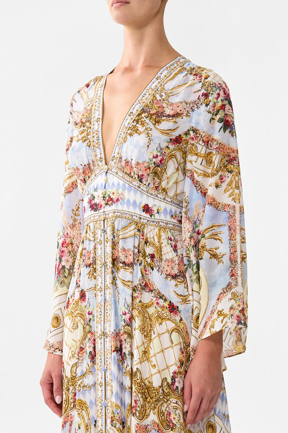 KIMONO SLEEVE DRESS WITH SHIRRING DETAIL THRONE GAMES sold by Camilla product image thumbnail 5