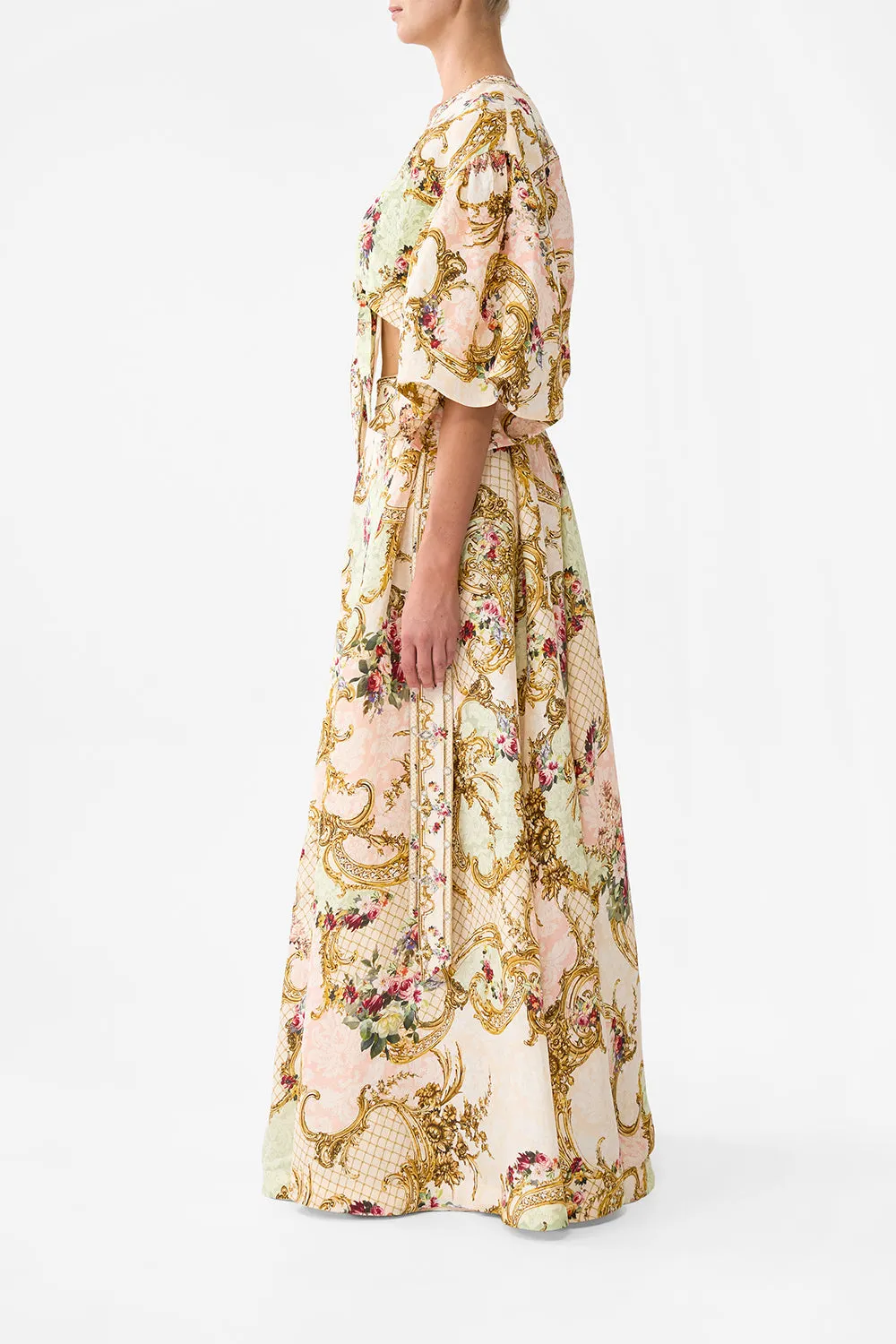 TIE FRONT PUFF SLEEVE TOP THE QUEENS QUARTERS sold by Camilla product image thumbnail 4