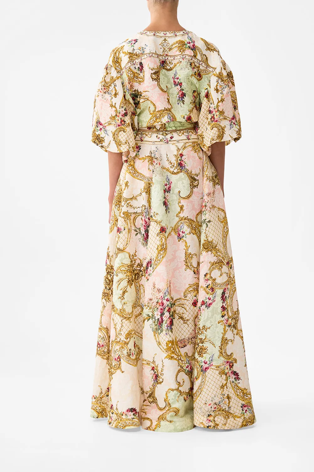 TIE FRONT PUFF SLEEVE TOP THE QUEENS QUARTERS sold by Camilla product image thumbnail 2