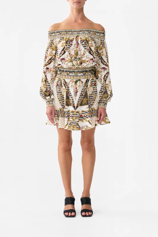 OFF SHOULDER SHORT DRESS ROCOCO GLOW sold by Camilla