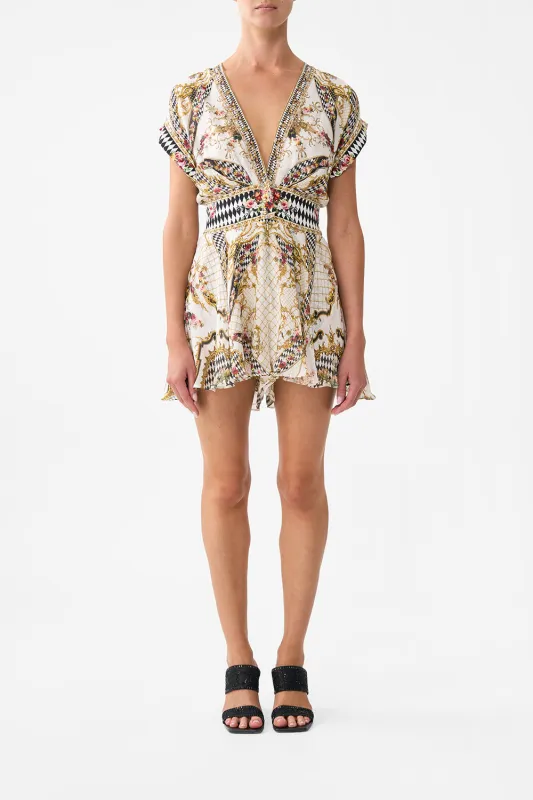 BUTTON WAIST PLAYSUIT ROCOCO GLOW sold by Camilla