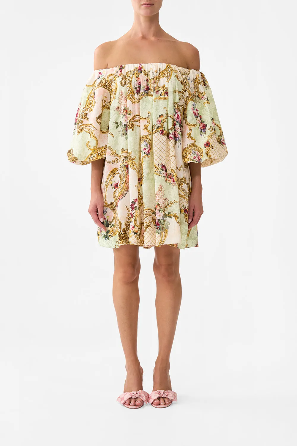 OFF SHOULDER PUFF DRESS THE QUEENS QUARTERS sold by Camilla