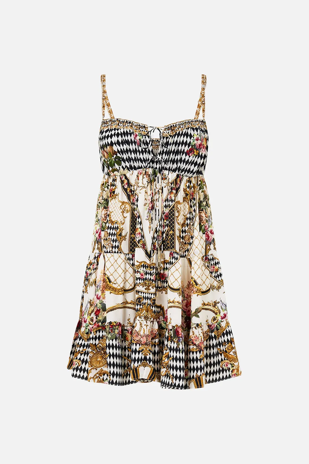 GATHERED BUST TIERED MINI DRESS ROCOCO GLOW sold by Camilla product image thumbnail 3