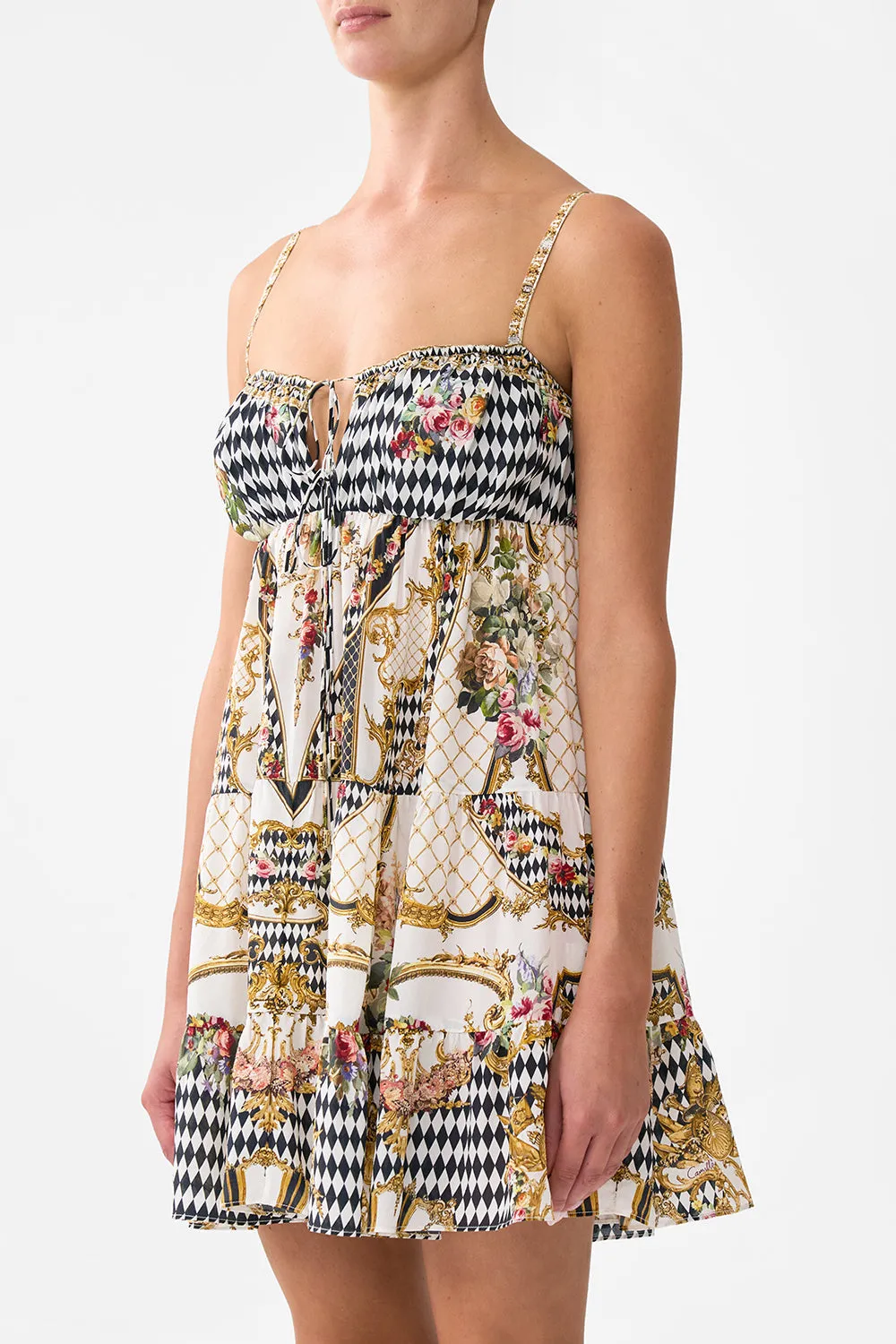 GATHERED BUST TIERED MINI DRESS ROCOCO GLOW sold by Camilla product image thumbnail 5