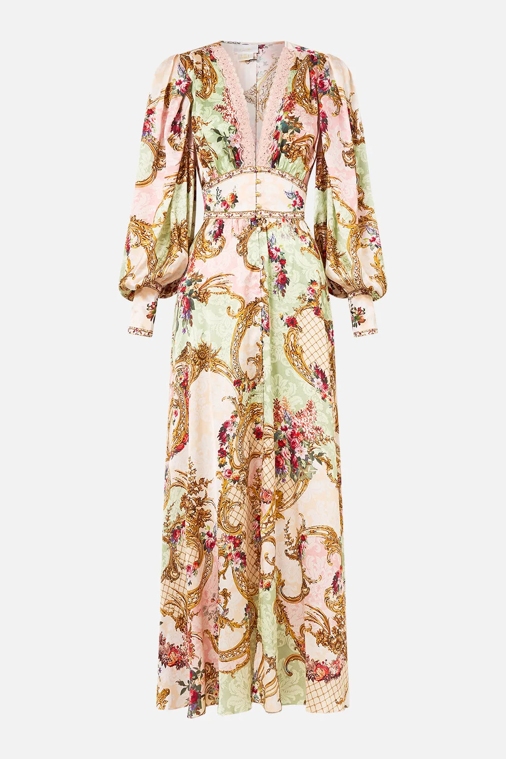 SHAPED WAISTBAND DRESS WITH GATHERED SLEEVES THE QUEENS QUARTERS sold by Camilla product image thumbnail 3