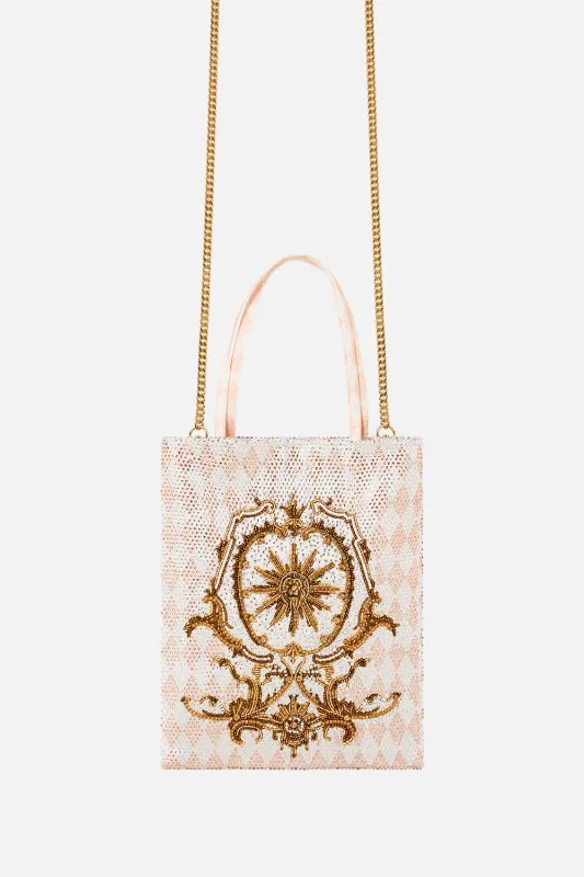 EMBELLISHED MINI TOTE THE QUEENS QUARTERS sold by Camilla