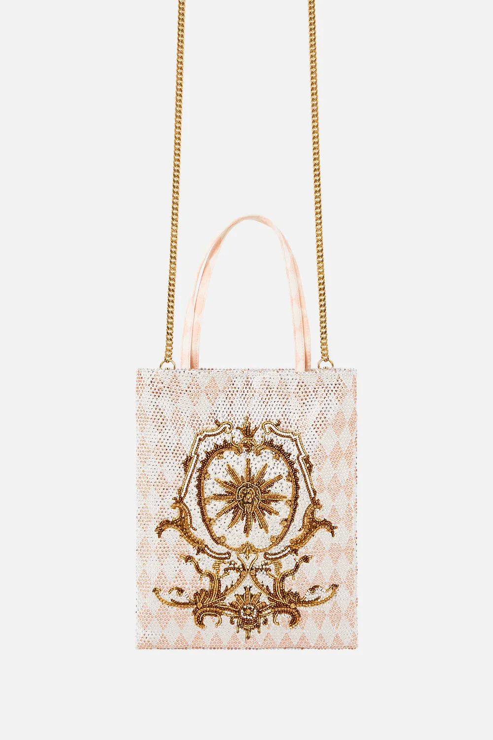 EMBELLISHED MINI TOTE THE QUEENS QUARTERS sold by Camilla