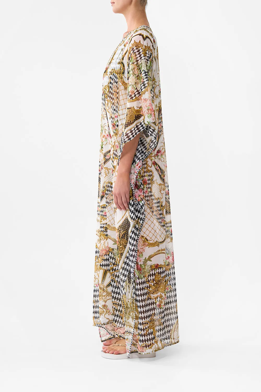 STRETCH MESH KAFTAN WITH TRIM ROCOCO GLOW sold by Camilla product image thumbnail 4