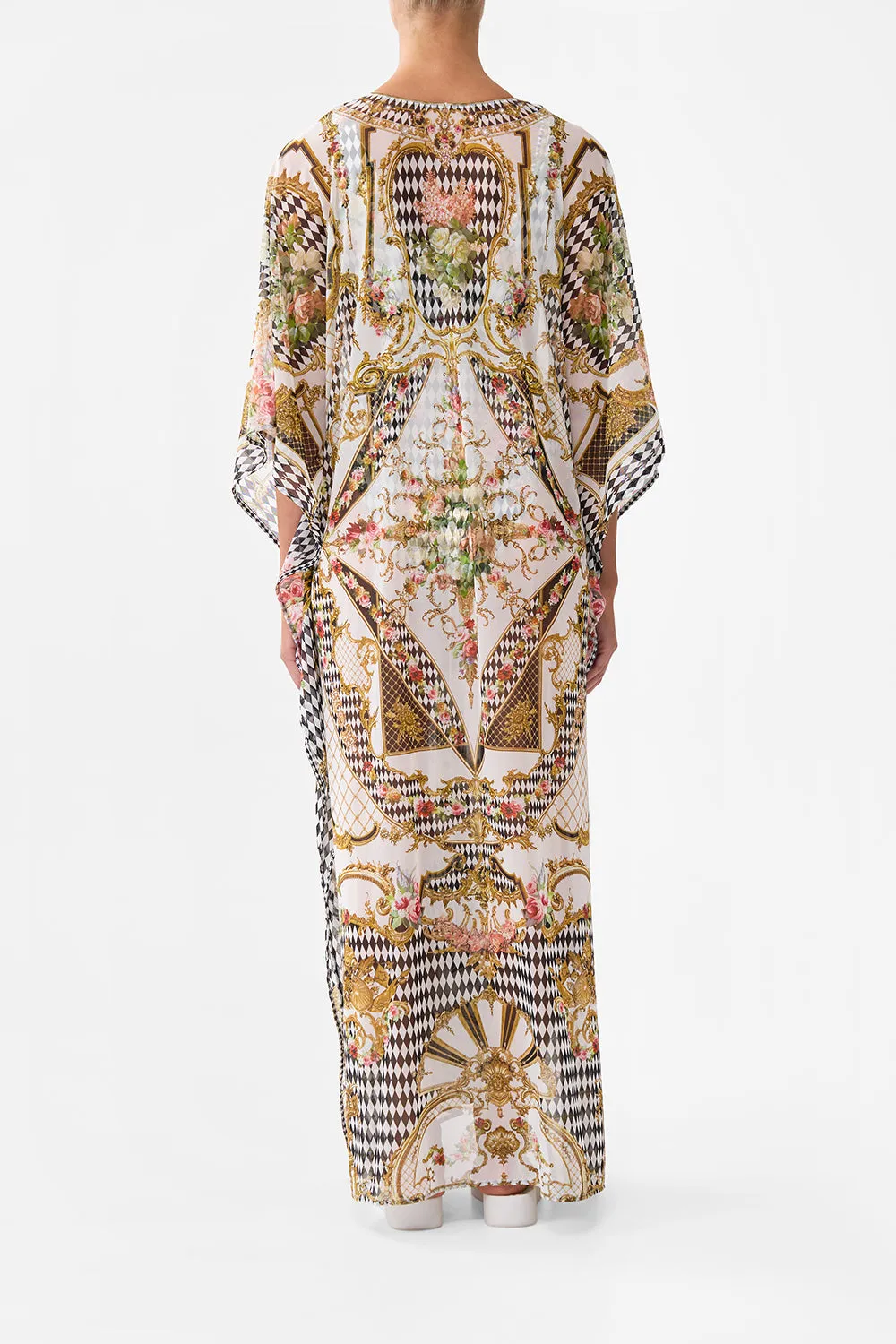 STRETCH MESH KAFTAN WITH TRIM ROCOCO GLOW sold by Camilla product image thumbnail 2