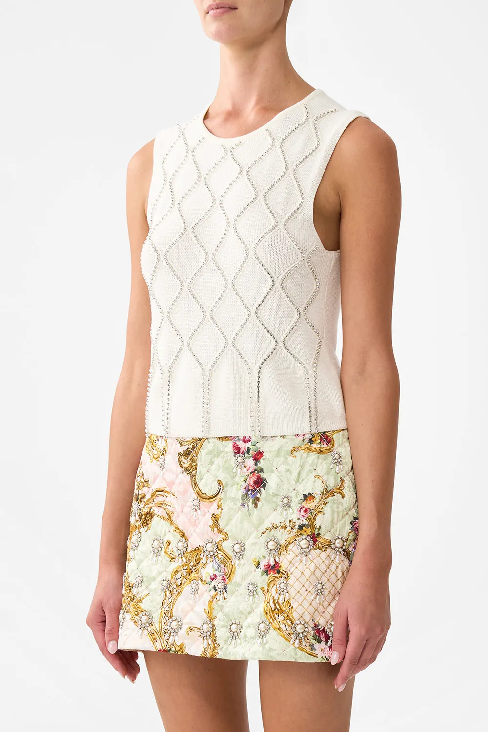 SLEEVELESS KNIT TANK TOP THE QUEENS QUARTERS sold by Camilla product image thumbnail 5