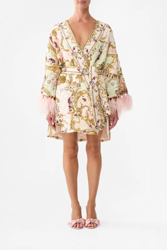 LAYER WITH TIE BELT AND FEATHERS THE QUEENS QUARTERS sold by Camilla