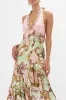 BIAS HALTER DRESS WITH RUFFLE HEM THE QUEENS QUARTERS sold by Camilla