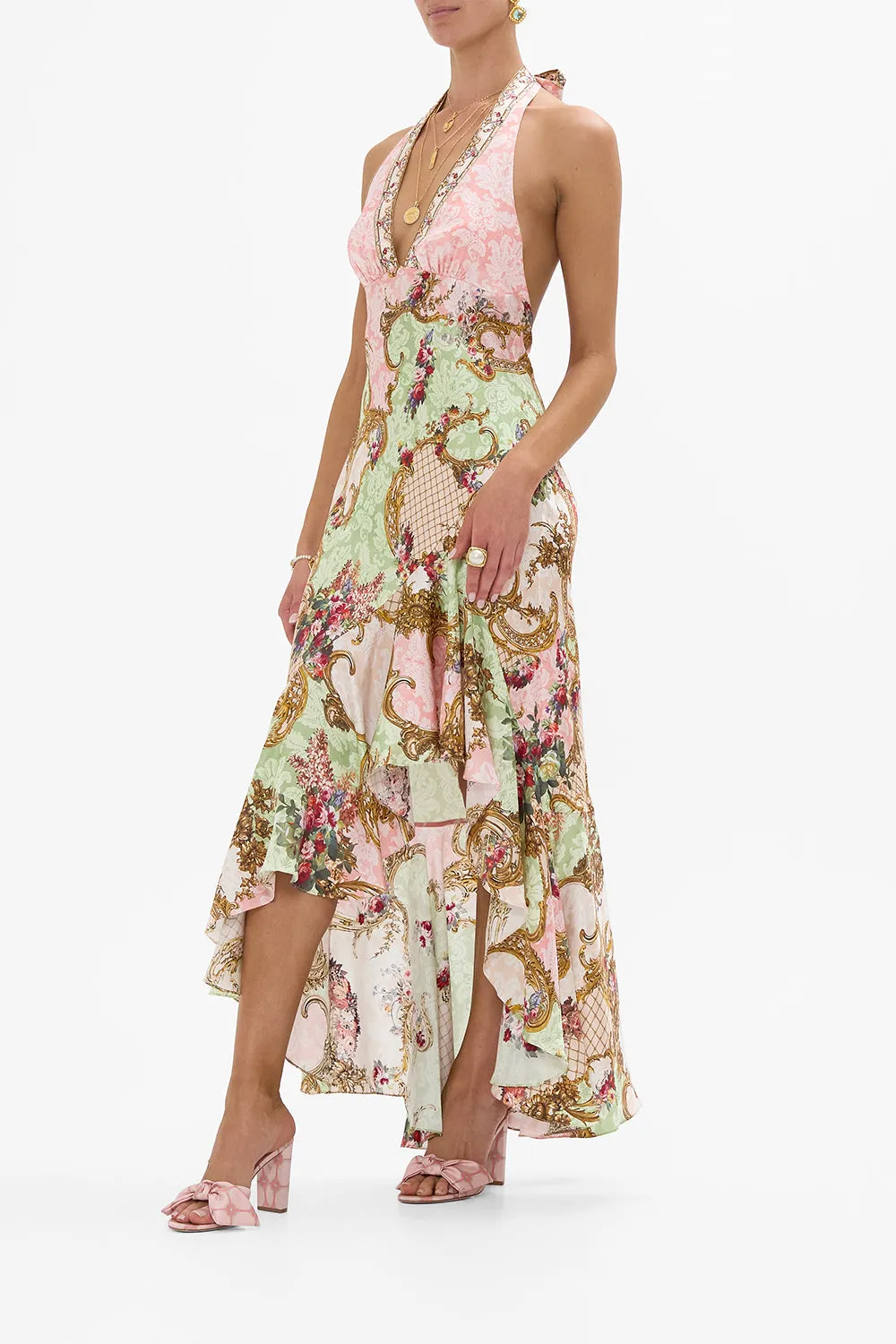 BIAS HALTER DRESS WITH RUFFLE HEM THE QUEENS QUARTERS sold by Camilla product image thumbnail 4