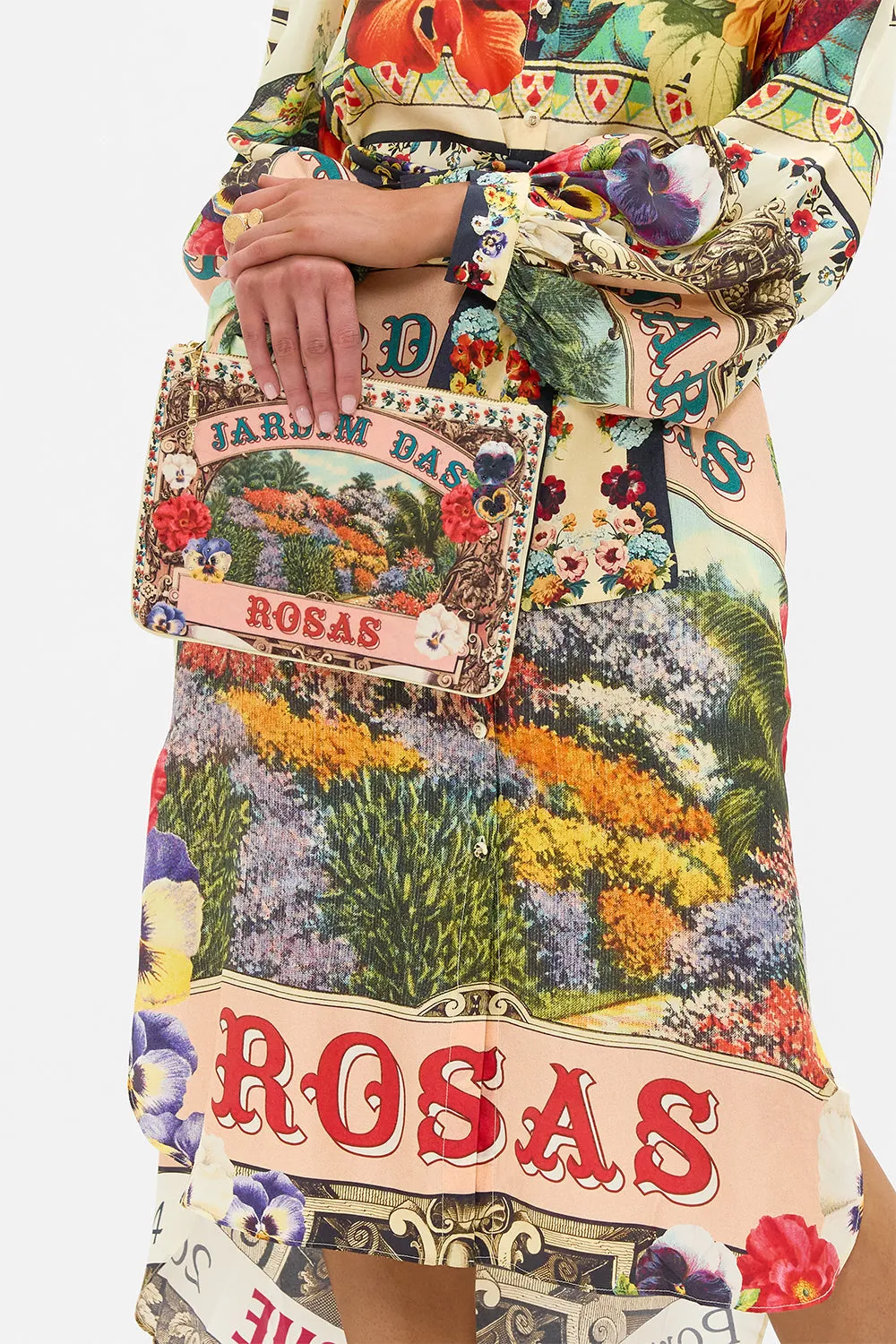 SMALL CANVAS CLUTCH AROMATIC AMOR sold by Camilla product image thumbnail 5