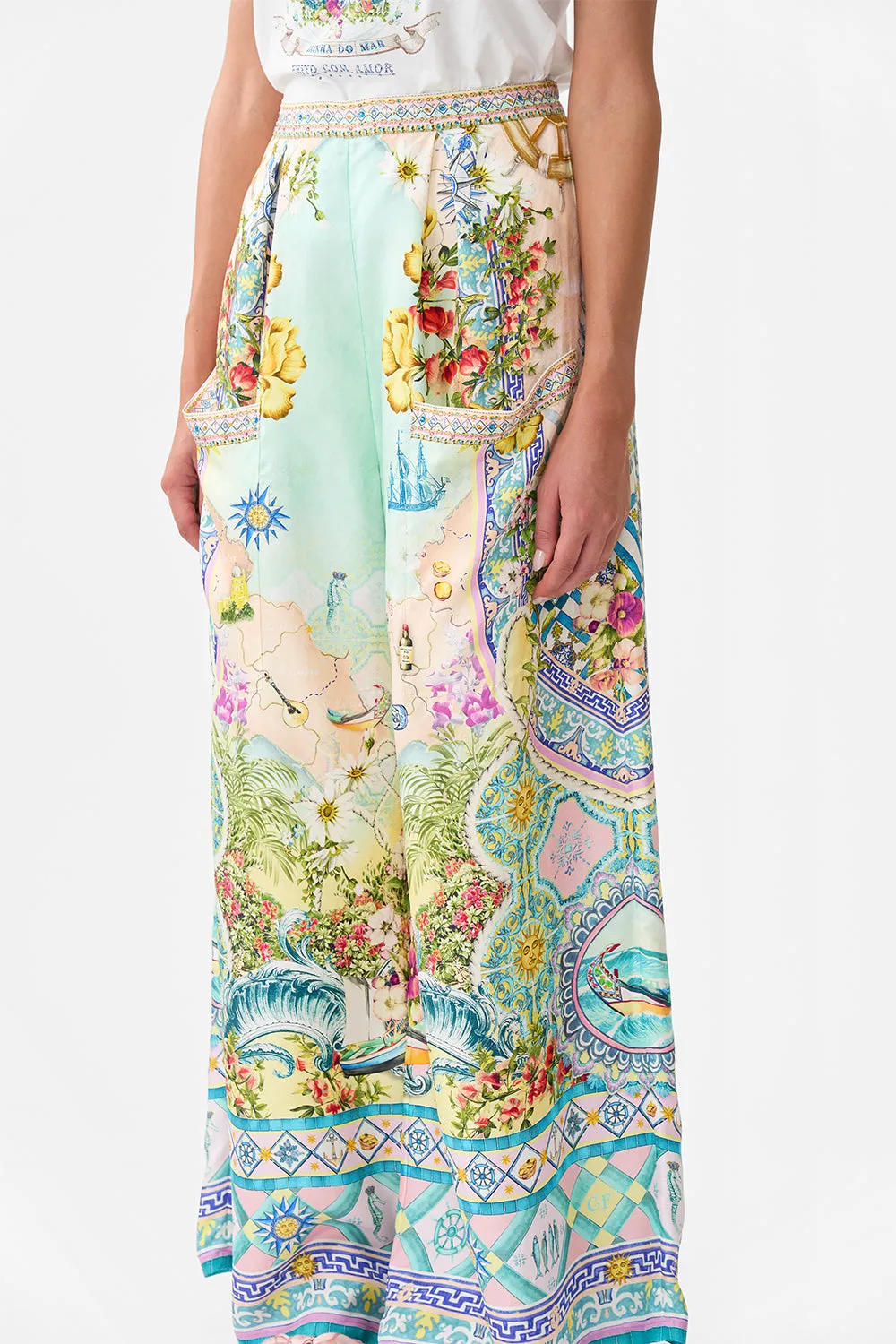 WIDE LEG TROUSER WITH FRONT POCKETS JUST COASTING sold by Camilla product image thumbnail 5