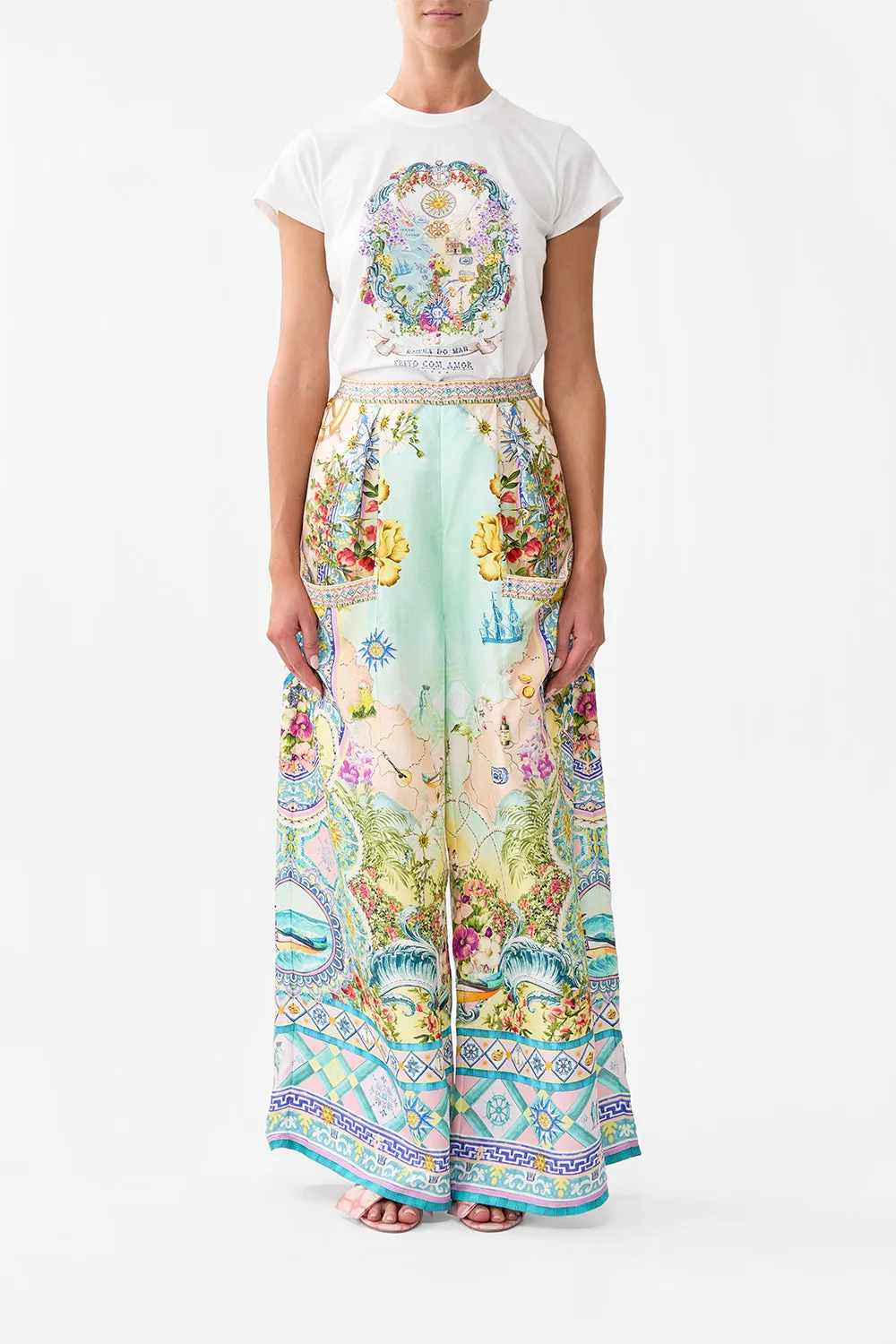 WIDE LEG TROUSER WITH FRONT POCKETS JUST COASTING sold by Camilla