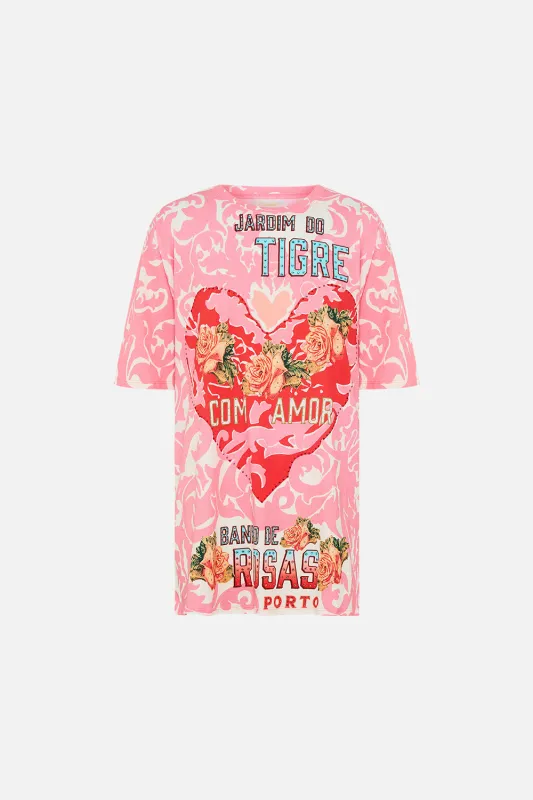 OVERSIZED BAND TEE - PINK PINK PORTO made by Camilla