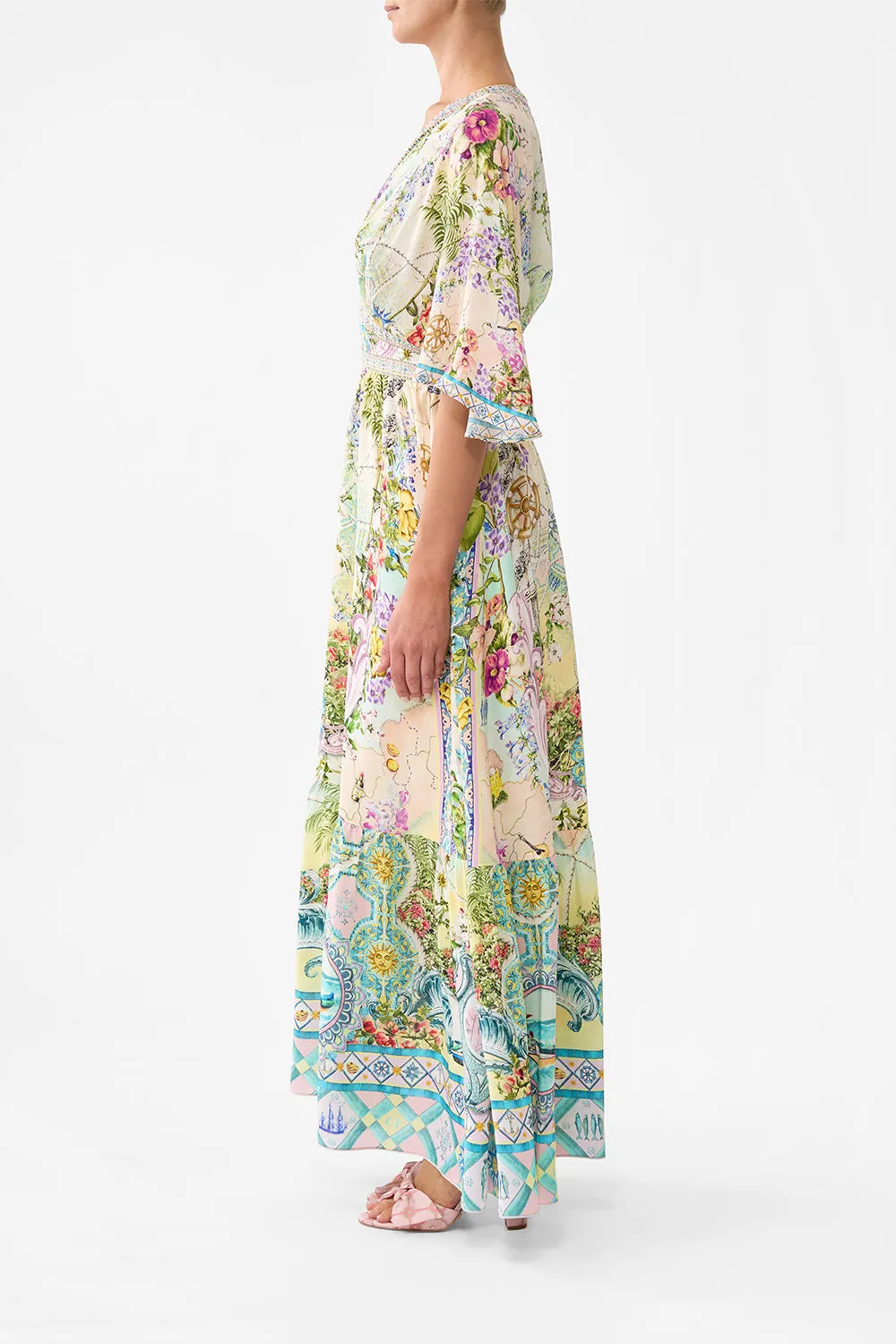 WAISTED DRESS WITH HEM RUFFLE JUST COASTING sold by Camilla product image thumbnail 4